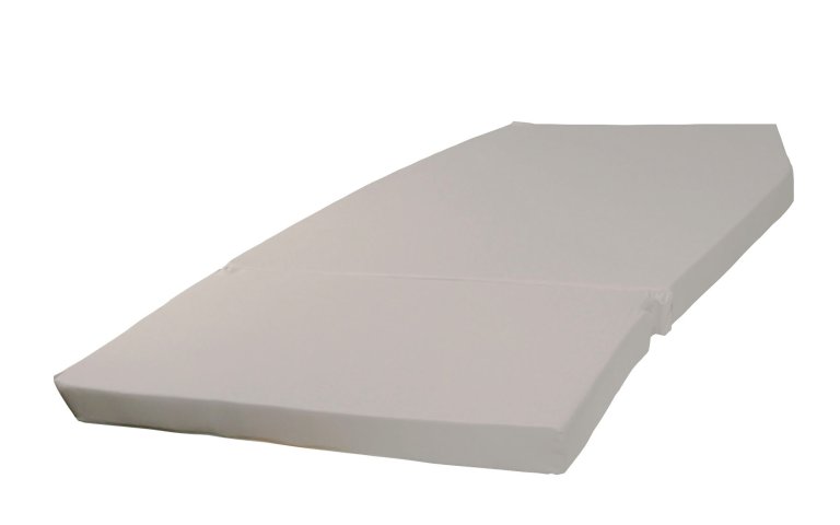 custom-folding cushion A custom folding polyurethane cushion and cover for use in an RV.